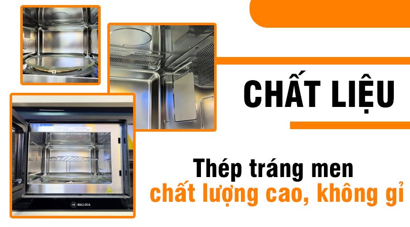 Chất liệu thép tráng men không rỉ cao cấp 